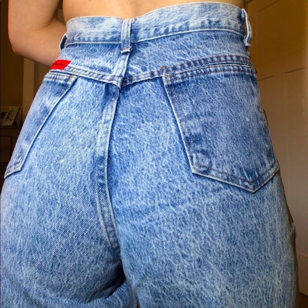 VINTAGE 1990s High Rise Wedgie Fit Mom Jeans Straight 27